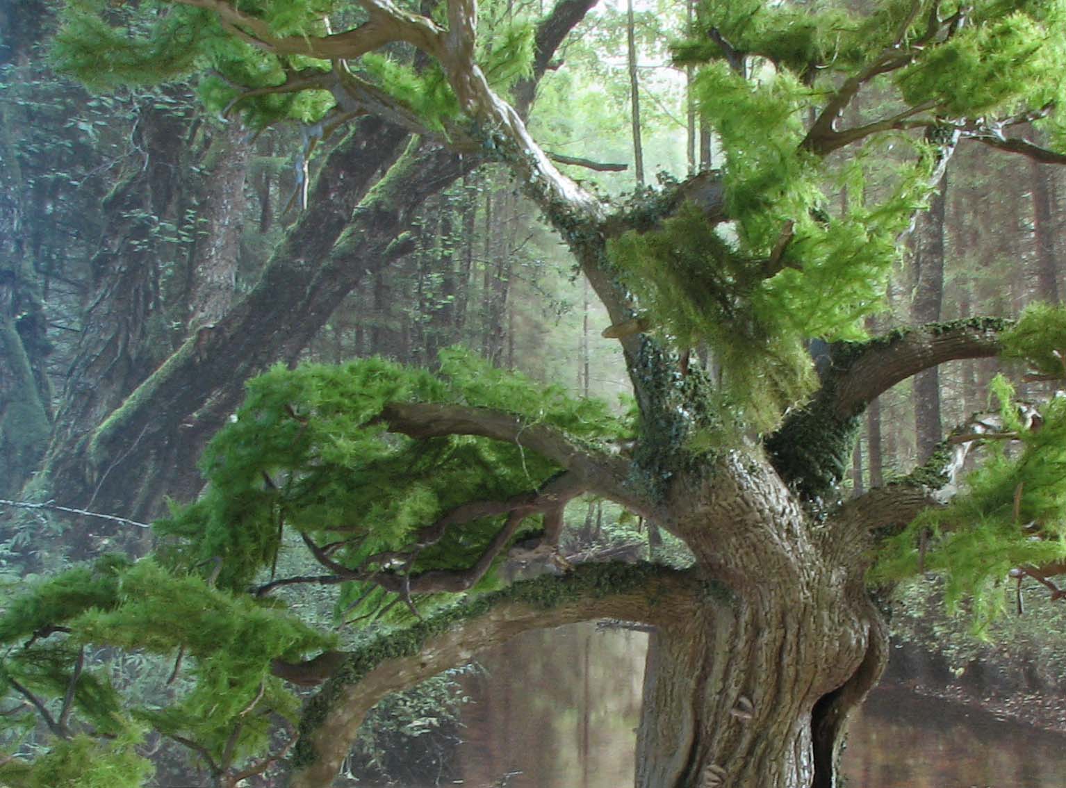 yew tree, foliage, hollow trunk, tutorial, 28mm, wargaming, daggerandbrush