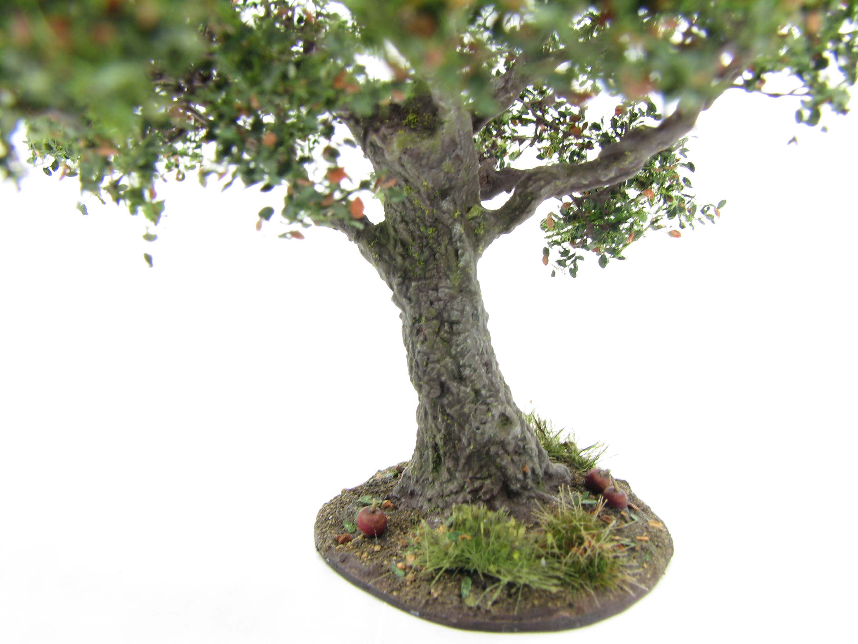 wargamign terrain, apple tree, scenic base, tutorial