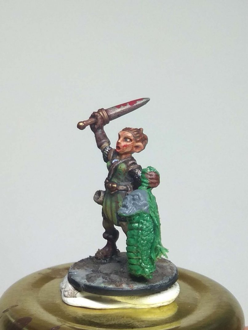 Elliwyn Heatherlark - Gnome Barbarian Miniature, 25mm Heroic Scale, Unpainted & Unassembled For Tabletop Gaming - View #9