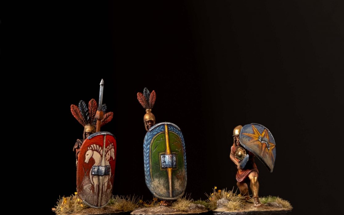 Agema Miniatures, Republican Romans, Hastati, Principes, tutorial, painting, shield designs